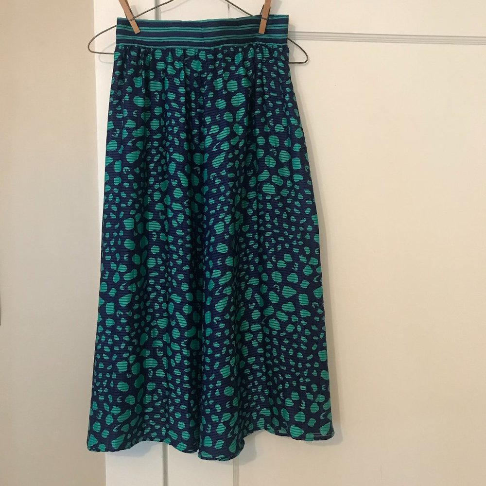 Vintage- Early 1980s Rayon Circle Skirt-Small